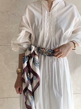 「アイテム（シャツワンピース）」を使った、ViS onlineさん（レディース・165cm）の秋コーディネート