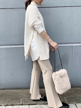 「VIS（ビス）のアイテム（Tシャツ/カットソー）」を使った、ViS onlineさん（レディース・155cm）の秋コーディネート