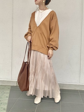 「VIS（ビス）のアイテム（Tシャツ/カットソー）」を使った、ViS onlineさん（レディース・150cm）の秋コーディネート