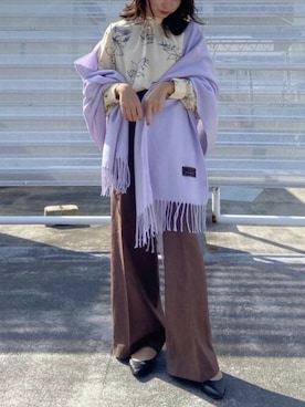 「アイテム（ファッション雑貨、パープル系）」を使った、ViS onlineさん（レディース・150cm）の秋コーディネート