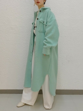 「ミントグリーン」｜「アイテム（その他アウター）」を使った、ViS onlineさん（レディース・148cm）の秋コーディネート
