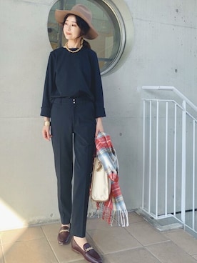 「VIS（ビス）のアイテム（帽子）」を使った、ViS onlineさん（レディース・165cm）の秋コーディネート