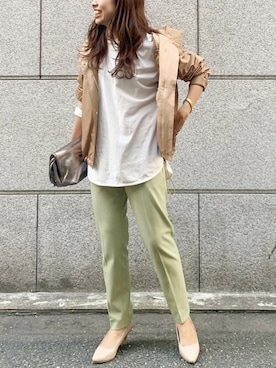 「アイテム（トートバッグ、シルバー系）」を使った、ViS onlineさん（レディース・158cm）の秋コーディネート