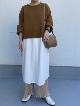 「白ブーツ」｜ViS onlineさん（レディース・154cm）の秋コーディネート