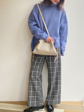 「VIS（ビス）のアイテム（Tシャツ/カットソー）」を使った、ViS onlineさん（レディース・161cm）の秋コーディネート