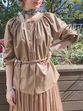 「アイテム（バングル/リストバンド）」を使った、ViS onlineさん（レディース・162cm）の春コーディネート