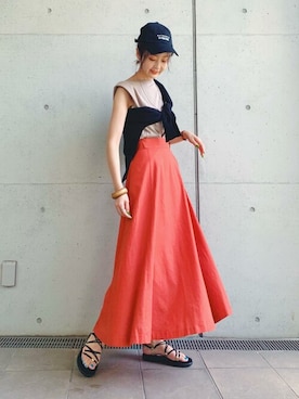 「VIS（ビス）のアイテム（帽子）」を使った、ViS onlineさん（レディース・165cm）の春コーディネート