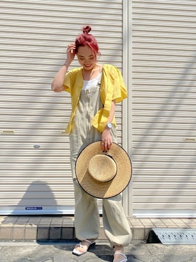 「アイテム（オールインワン・サロペット）」を使った、ViS onlineさん（レディース・161cm）の春コーディネート