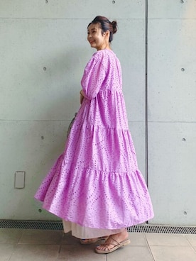 Vis ビス のワンピース ドレス パープル系 を使った人気ファッションコーディネート Wear