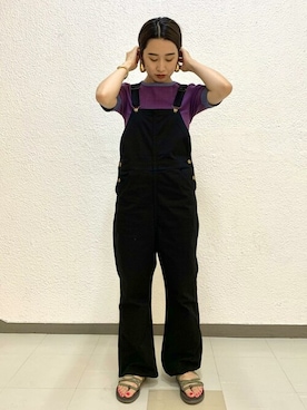「LEE」｜「アイテム（オールインワン・サロペット）」を使った、ViS onlineさん（レディース・154cm）の夏コーディネート
