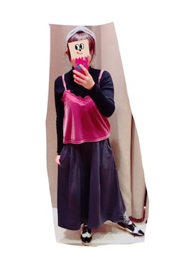 「ベロアキャミ」｜enapiiiiiさん（レディース・153cm）の冬コーディネート