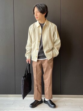 「green label relaxing（グリーンレーベルリラクシング）のアイテム（ブルゾン）」を使った、suenaga3951さん（メンズ・166cm）の春コーディネート