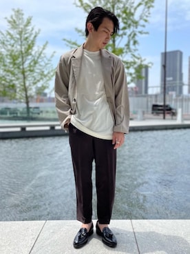 「green label relaxing（グリーンレーベルリラクシング）のアイテム（ジャケット/アウター）」を使った、suenaga3951さん（メンズ・166cm）の春コーディネート