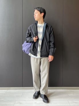 「green label relaxing（グリーンレーベルリラクシング）のアイテム（ブルゾン）」を使った、suenaga3951さん（メンズ・166cm）の秋コーディネート