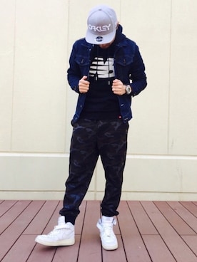 「G-SHOCK」｜「アイテム（デニムジャケット）」を使った、matsu63さん（メンズ・175cm）の春コーディネート