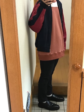 「Lui's（ルイス）のアイテム（MA-1）」を使った、Yukkiさん（メンズ・165cm）の秋コーディネート