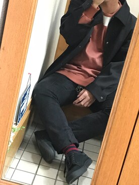「シャリーフ(SHAREEF)」｜「アイテム（スウェット）」を使った、Yukkiさん（メンズ・165cm）の秋コーディネート