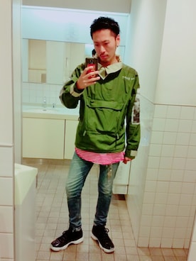 「C.E（シーイー）のアイテム（ブルゾン）」を使った、Y-DRAGONさん（メンズ・176cm）の冬コーディネート