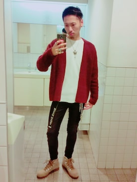 「アイテム（チャーム）」を使った、Y-DRAGONさん（メンズ・176cm）の冬コーディネート