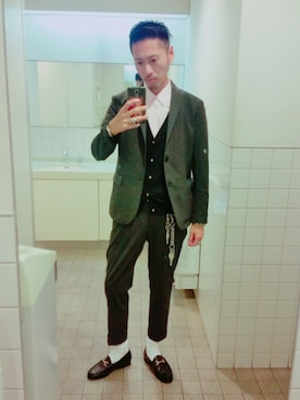 「アイテム（チャーム）」を使った、Y-DRAGONさん（メンズ・176cm）の春コーディネート