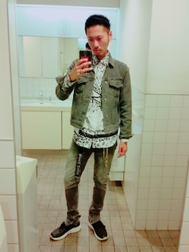 「Steven Alan（スティーブンアラン）のアイテム（デニムジャケット）」を使った、Y-DRAGONさん（メンズ・176cm）の春コーディネート