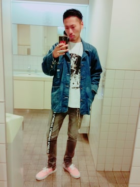 「アイテム（チャーム）」を使った、Y-DRAGONさん（メンズ・176cm）の春コーディネート