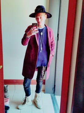 「UNDERCOVER（アンダーカバー）のアイテム（トレンチコート）」を使った、Y-DRAGONさん（メンズ・176cm）の春コーディネート