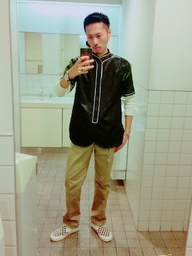 「Dear Buddy（ディアバディ）のアイテム」を使った、Y-DRAGONさん（メンズ・176cm）の春コーディネート