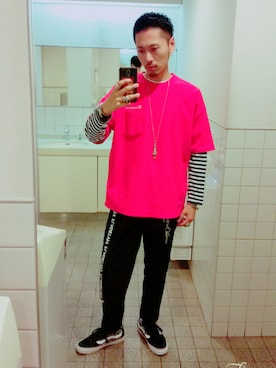 「ART COMES FIRST（アートカムズファースト）のアイテム」を使った、Y-DRAGONさん（メンズ・176cm）の春コーディネート