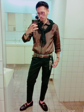 「アイテム（チャーム）」を使った、Y-DRAGONさん（メンズ・176cm）の春コーディネート
