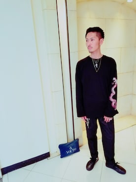 「ART COMES FIRST（アートカムズファースト）のアイテム」を使った、Y-DRAGONさん（メンズ・176cm）の夏コーディネート