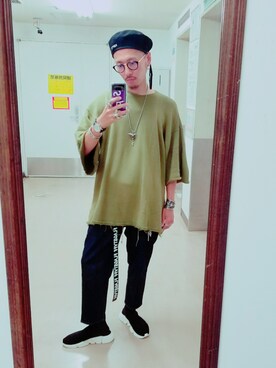「nonnative（ノンネイティブ）のアイテム（アクセサリー）」を使った、Y-DRAGONさん（メンズ・176cm）の夏コーディネート