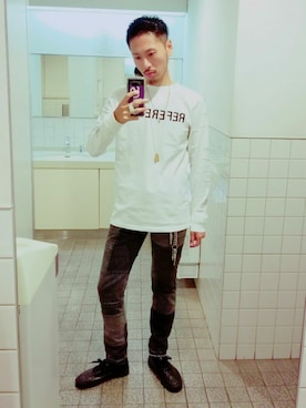 「McQ（マックキュー）のアイテム」を使った、Y-DRAGONさん（メンズ・176cm）の秋コーディネート