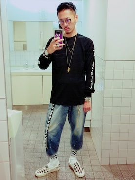 「McQ（マックキュー）のアイテム」を使った、Y-DRAGONさん（メンズ・176cm）の秋コーディネート