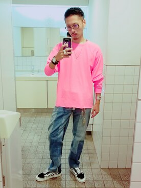 「アイテム（チャーム）」を使った、Y-DRAGONさん（メンズ・176cm）の秋コーディネート