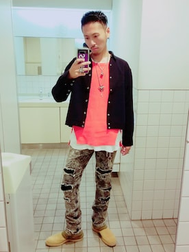 「united arrows」｜「アイテム（ブルゾン）」を使った、Y-DRAGONさん（メンズ・176cm）の秋コーディネート