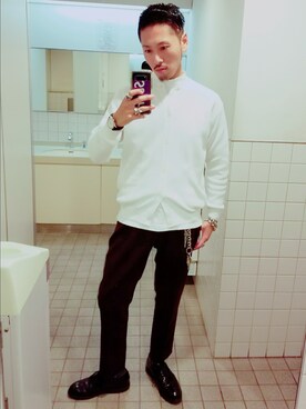 「アイテム（チャーム）」を使った、Y-DRAGONさん（メンズ・176cm）の冬コーディネート