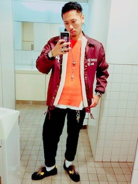 「アイテム（チャーム）」を使った、Y-DRAGONさん（メンズ・176cm）の冬コーディネート