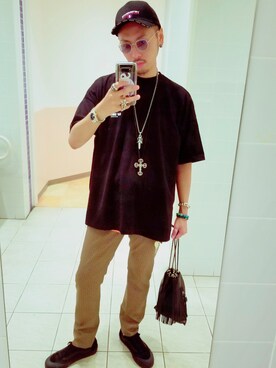 「5525gallery×PORTER（ゴーゴーニーゴーギャラリーカケルポーター）のアイテム」を使った、Y-DRAGONさん（メンズ・176cm）の秋コーディネート