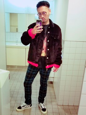 「UNDERCOVER（アンダーカバー）のアイテム（ブルゾン）」を使った、Y-DRAGONさん（メンズ・176cm）の秋コーディネート