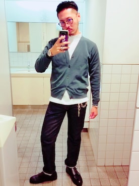 「アイテム（チャーム）」を使った、Y-DRAGONさん（メンズ・176cm）の秋コーディネート