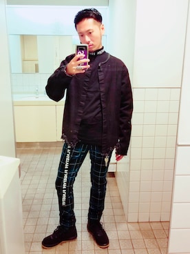 「WON HUNDRED（ウォンハンドレッド）のアイテム」を使った、Y-DRAGONさん（メンズ・176cm）の秋コーディネート