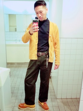 「アイテム（チャーム）」を使った、Y-DRAGONさん（メンズ・176cm）の冬コーディネート
