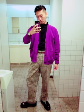 「DRIES VAN NOTEN（ドリスヴァンノッテン）のアイテム（スラックス）」を使った、Y-DRAGONさん（メンズ・176cm）の春コーディネート
