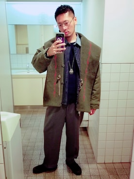 「YSTRDY's TMRRW（イエスタデイズトゥモロー）のアイテム（シャツ/ブラウス）」を使った、Y-DRAGONさん（メンズ・176cm）の春コーディネート