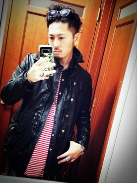 「SANTACROCE（サンタクロース）のアイテム」を使った、Y-DRAGONさん（メンズ・176cm）の秋コーディネート