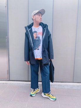 「READYMADE（レディメイド）のアイテム（帽子）」を使った、Y-DRAGONさん（メンズ・176cm）の春コーディネート