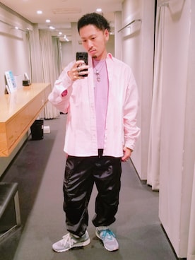 「KITH（キス）のアイテム（スニーカー）」を使った、Y-DRAGONさん（メンズ・176cm）の春コーディネート