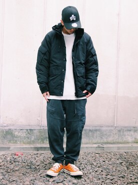 「スタッフセンバツ」｜「アイテム（ミリタリージャケット）」を使った、わたるさん（メンズ・173cm）の秋コーディネート