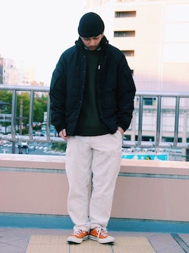 「スタッフセンバツ」｜「アイテム（ミリタリージャケット）」を使った、わたるさん（メンズ・173cm）の秋コーディネート